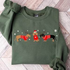 Dachshund Christmas Sweatshirt, Dachshund Christmas Shirt, Dachshund New Year Shirt, Dog Lover Gift, Christmas Crewneck, Dachshund Mom Shirt