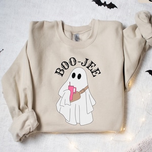 Boo Jee Sweatshirt, Halloween Ghost Shirt, Boo Shirt, Spooky Ghost Hoodie, Spooky Season Ghost Sweater, Spooky Vibes Shirt, Halloween Gifts