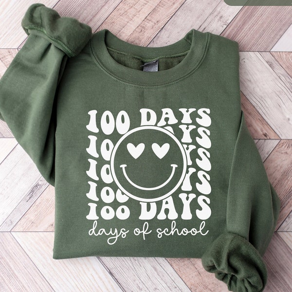 100 Days of School Sweatshirt, 100th Day of School Tshirt, Happy 100 Days Of School, 100 Days Celebration Shirt, Teacher Gift,Back to School