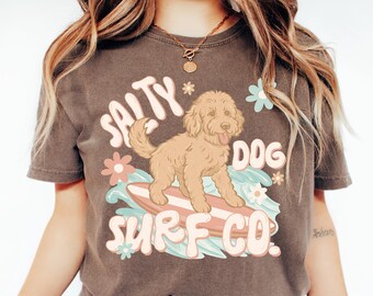 Comfort Colors® Beach Shirt, Salty Dog Surf Co Shirt, Trendy Beach Shirt, Vacation Shirt, Beach Vibes Shirt, Cute Summer Outfit,Summer Vibes
