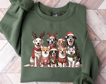 Dog Christmas Sweatshirt, Dog Lover Gift, Dog Christmas Shirt, Dog Mom Sweater, Christmas Gift, Holiday Sweaters, Christmas Crewneck, Xmas