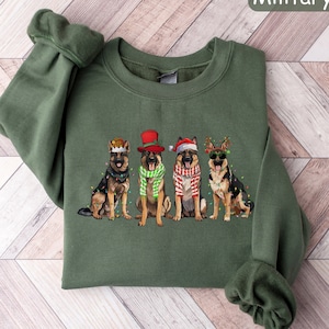 German Shepherd Sweatshirt, Dog Lover Gift, Holiday Sweaters, Christmas German Shepherd Shirt, Christmas Crewneck, Dog Mom Shirt, Xmas Shirt