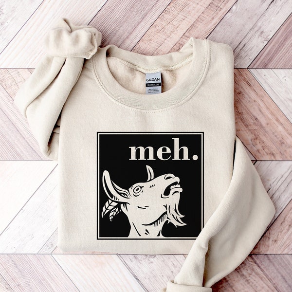 Goat Shirt, Christmas Sweatshirt, Funny Gift For Goat Lover, Happy Christmas, Farm Life, Meh Goat, Farm Animal Shirt, The Goat Whisperer