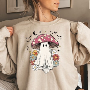 Ghost Sweatshirt, Halloween Sweatshirt, Ghost Shirt, Halloween Shirt, Funny Fall Shirt, Magic Mushroom Sweatshirt, Spooky Season Shirt