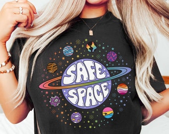 Safe Space LGBTQ Pride Shirt: Retro Planet Tee