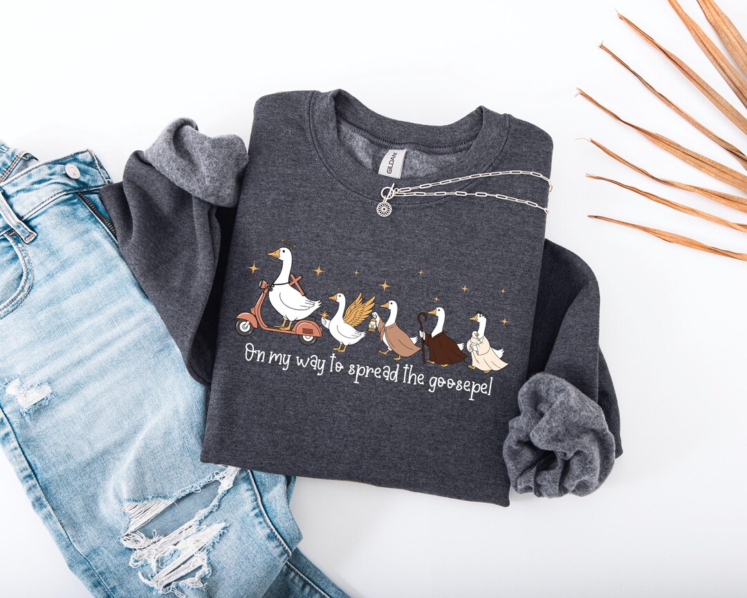 Funny Christian Goose Sweatshirt, Religious Pun Gift - Etsy