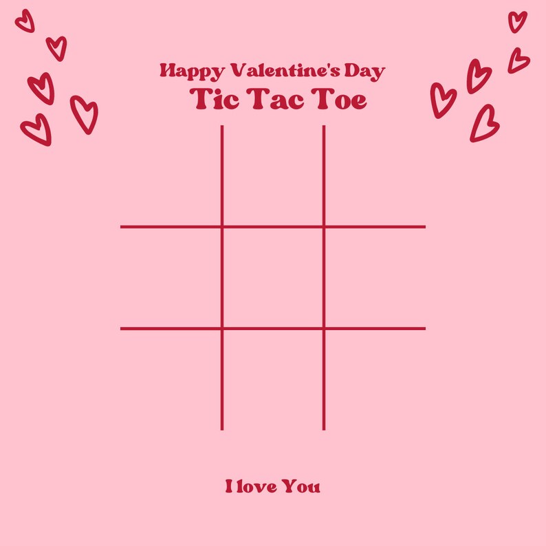 Tic Tac Toe Printable Valentine s Day School Valentines Work Valentines School Classroom