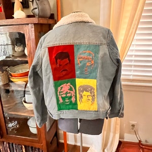 Hand painted Queen hot space denim jacket