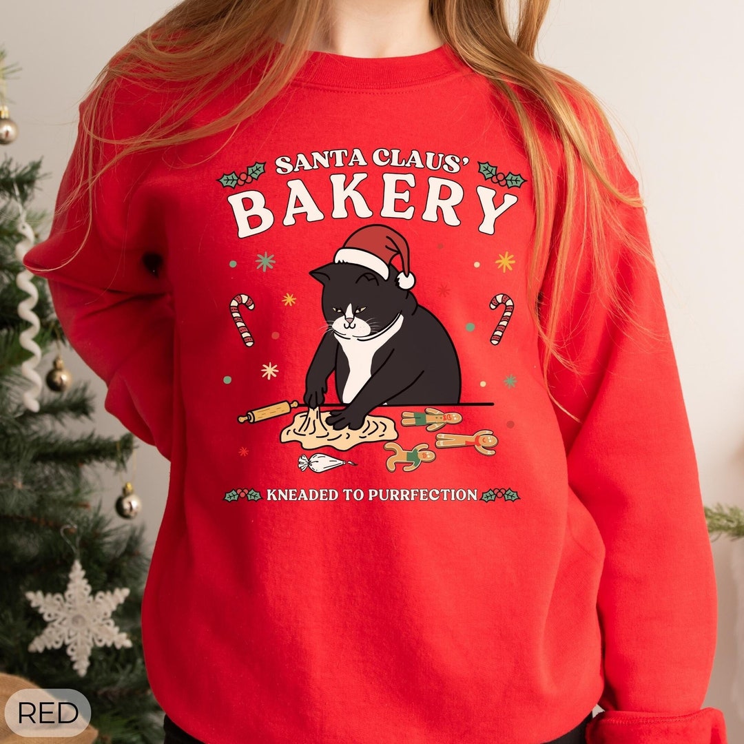 Funny T-Shirt Gift for Cat Lovers Ugly Christmas Sweater