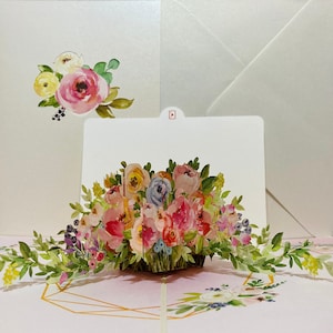 Flower 3D popup card-- Mother's Day and Birthday card