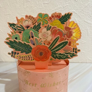 Flower pots 3D popup card for Birthday and Mother's Day