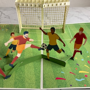 football match 3D pop up card for Valentine, Father’s Day and birthday