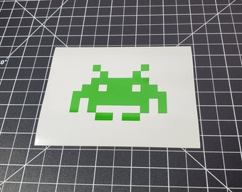 Space Invaders Alien Vinyl Decal Sticker