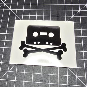 Cassette & Bones (Pirate Bay) Vinyl Decal Sticker