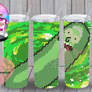 Pickle Rhinestone Template, Rhinestone Tumbler Template 20oz SS16, PNG Rhinestone Guide, Rhinestone Template, 20oz Tumbler Pattern