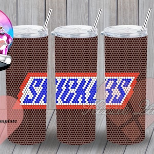 Chocolate Rhinestone Tumbler Template 20oz SS16, PNG Rhinestone Guide, Rhinestone Template, 20oz Tumbler Pattern, Rhinestone Pattern