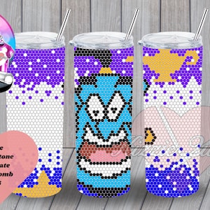 Genie 20oz SS16 Seamless Rhinestone Pattern, Rhinestone Template, PNG Rhinestone Guide, Sublimation Pattern