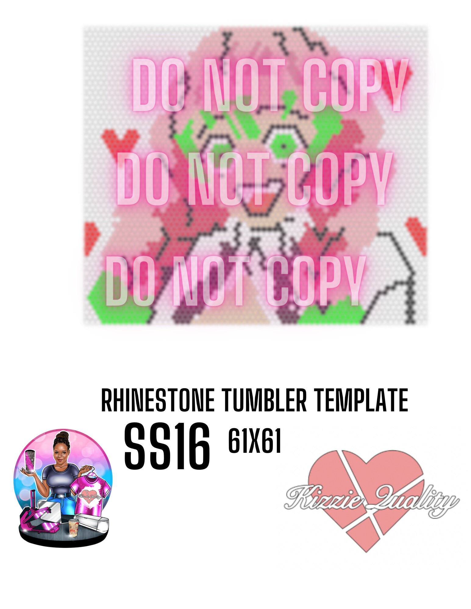 Slayer Rhinestone Tumbler Template Etsy