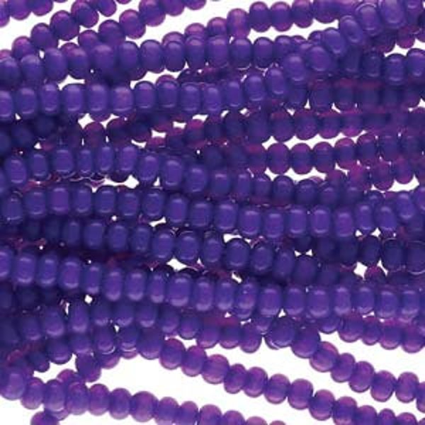 Seed Beads 11/0 Purple Colored Czech Half Hanks