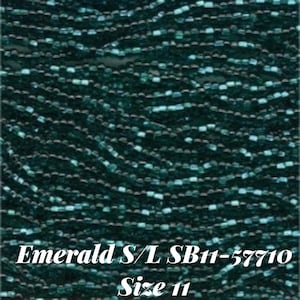 Seed Beads 11/0 Emerald Colored Czech Half Hanks