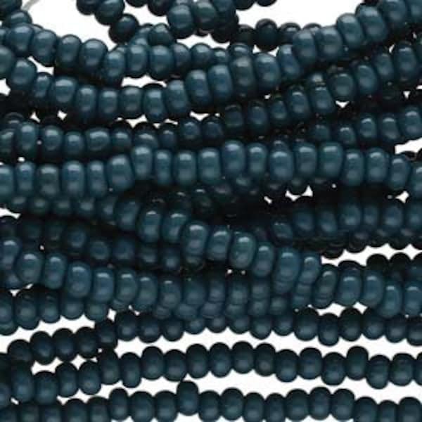 Seed Beads 11/0 Greens Colored Czech Half Hanks