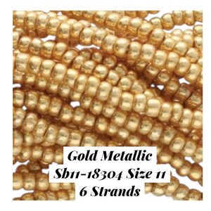 Rocailles 11/0 Gold Farbe Tschechische Halbe Hanks