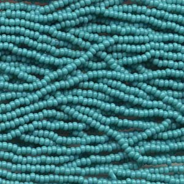 Seed Beads 11/0 Turquoise Colored Czech Half Hanks