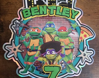 Turtles - Shaker Cake Topper