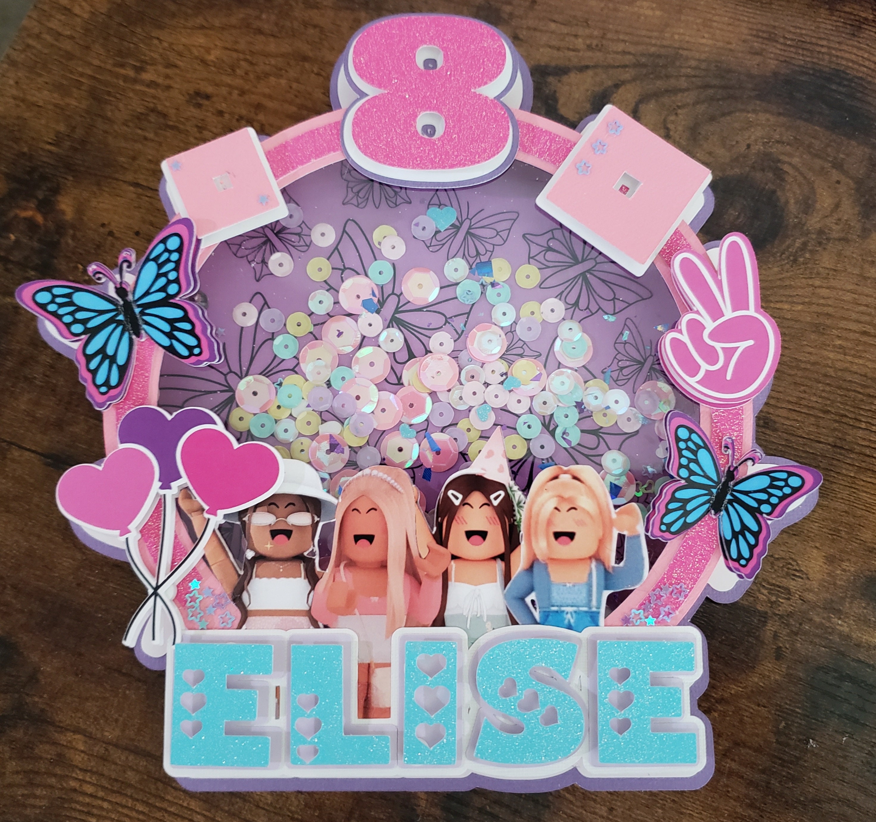 Adorno para tarta de Roblox Girls - Shaker