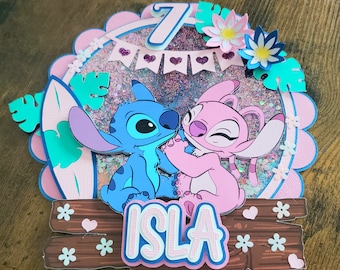 ANGEL STITCH - Shaker Cake Topper - Cupcake Toppers