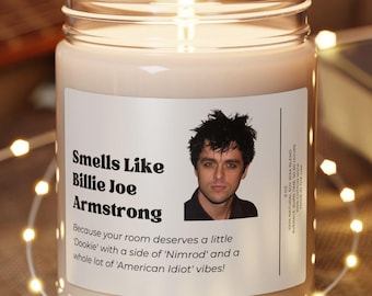Billie Joe Armstark Kerze: Green Day Fächer Sojawachs-Kerze