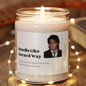 Gerard Way Soy Wax Candle, My Chemical Romance candle, Candle for her
