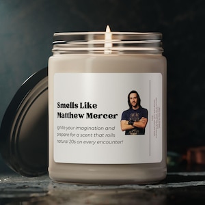 Matthew Mercer Scented Candle: Critical Role D&D Fan Gift image 1