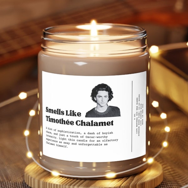 Smells Like Timothée Chalamet Candle, Timothée Chalamet Gift, Candle for Her, Wonka Candle
