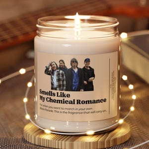 My Chemical Romance Candle, MCR Band Gift, Aromatherapy Candle, Rockstar Home Decor