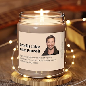 Glen Powell Scented Candle: 100% Soy Wax, Funny Novelty Gift