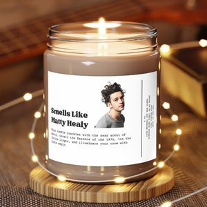 Smells Like Matty Healy Candle, die Kerze von 1975, Kerze für sie, Matty Healy merch, Indie Rock, Geschenk für sie