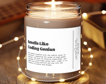Riecht nach Coding Genius Kerze, Programmierer Geschenk, Coder Geschenk