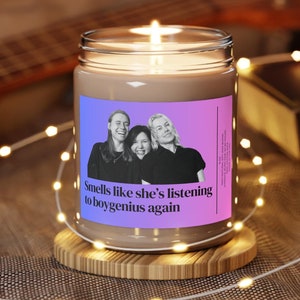 Boygenius Fan Candle: Scented Soy Wax Candle, Music Lover Gift