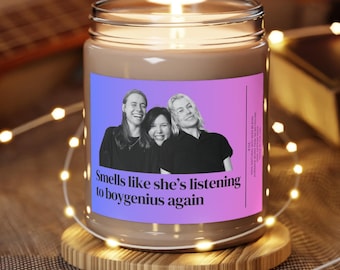 Boygenius Fan Candle, Scented Candles, Music Lover Gift, Funny Candle Gift, LGBTQ gift, Unique Gift for Her, Home Decor Accent