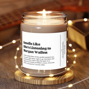 Morgan Wallen Candle, Candle for Country Music Fan, Gift for Country Fan, Jar Candle