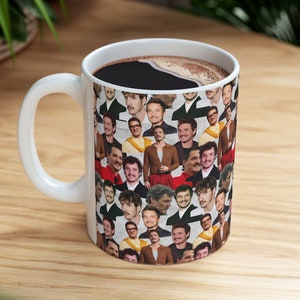 Pedro Pascal Coffee Mug | Pedro Pascal 11 oz Ceramic Mug | Pedro Pascal Gifts | Pedro Pascal Merch