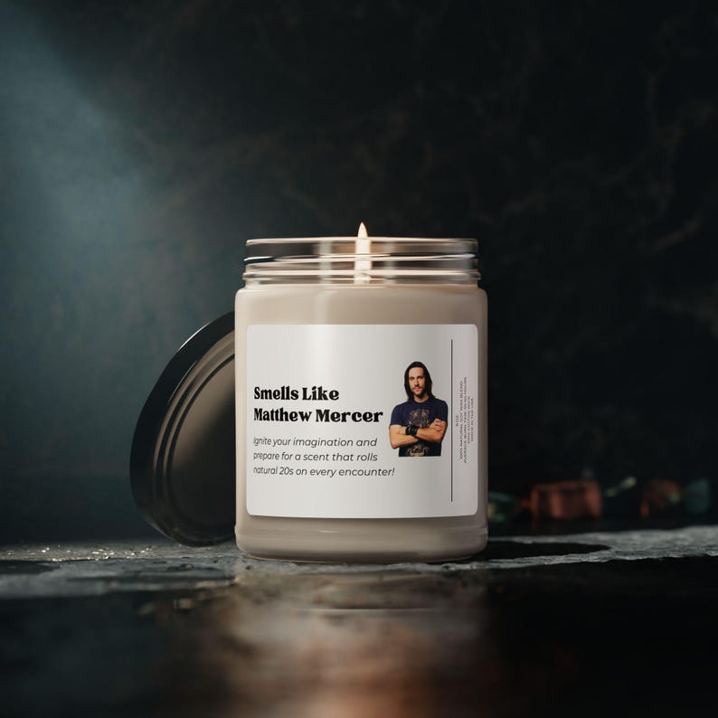 Matthew Mercer Scented Candle: Critical Role D&D Fan Gift image 1