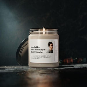 Smells Like She&#39;s Listening to 1975 Again Candle, 1975 candle, 1975 merch