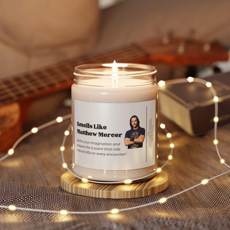 Matthew Mercer Critical Role Scented Candle, D&D Fan Gift, RPG Player Decor, Dungeon Master Present, Fantasy Tabletop Gaming Merch