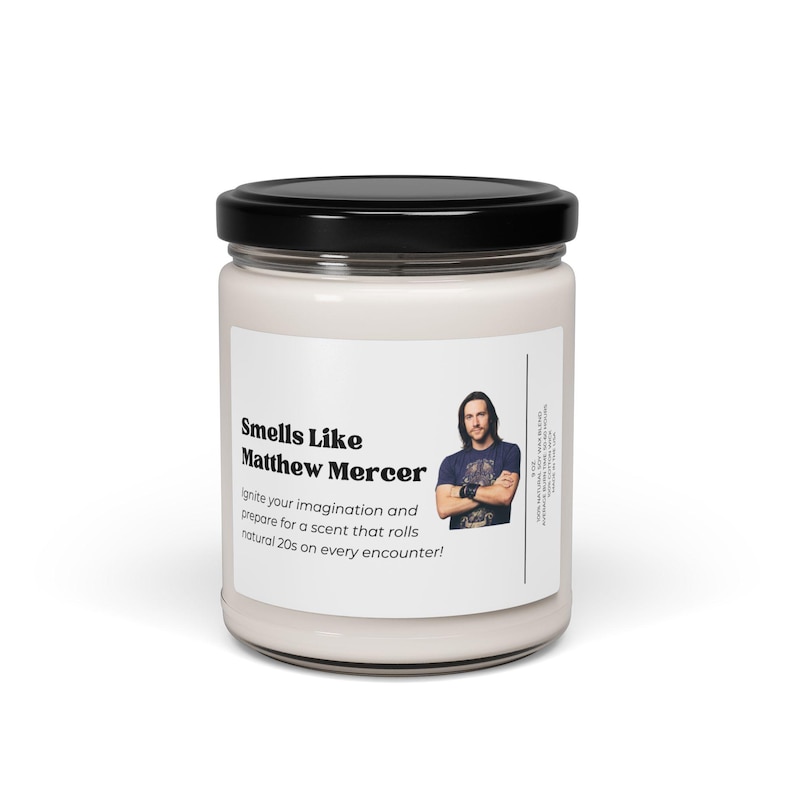 Matthew Mercer Scented Candle: Critical Role D&D Fan Gift image 6