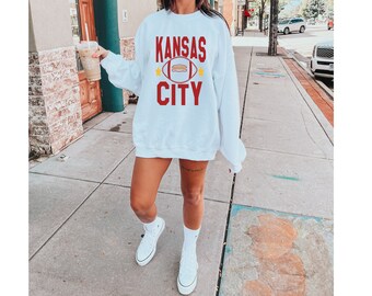 Kansas City Football, felpa Heart Kansas City Chiefs, girocollo Kansas City, felpa Kansas City Football, Fukc Around