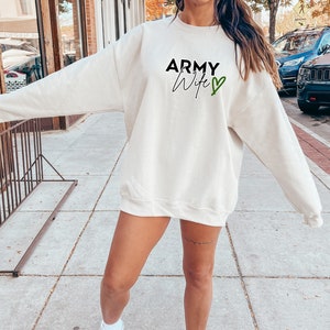 Army Wife Sweatshirt, Custom Army Wife Sweatshirt, Military Sweatshirt for Wife, Gift for Army Wife, Wife of a Soldier