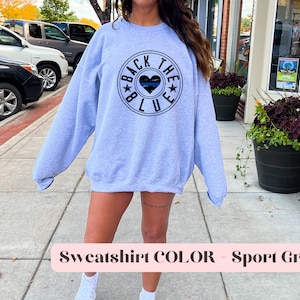 Personalized Back the Blue Sweatshirt | Police Wife Girlfriend Spouse | I&#39;ve got your six
