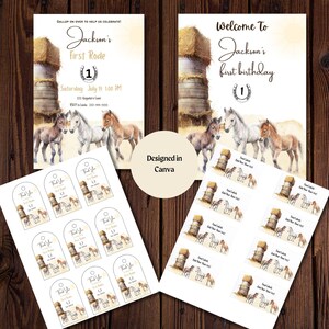 Cowboy First Rodeo Birthday Bundle: Western Theme (Instant Download)